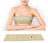 Fascia di compressione e stabilizzazione post-operatoria per protesi mammarie, fascia per aumentare e ridurre il seno, fascia toracica, fascia di supporto per reggiseno sportivo (beige)