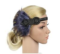 Fascia Di Piume ACCESSORI GATIBAME ACCESSORI DI FUCCIA 20S ACCESSORI GATSBY 1920 Fascia Piume Di Pavone(12)