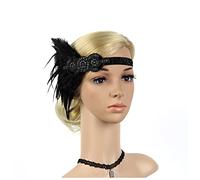 Fascia Di Piume Hairband 1920s copricapo accessori for capelli copricapo papalla flapper fascia copricapo piuma ghirlanda ragazze Fascia Piume Di Pavone(A)