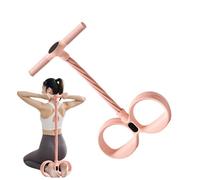 Fascia di resistenza a pedale con manico - Allenatore addominale multifunzionale con 6 tubi e contatore digitale - Fascia di resistenza a pedale yoga | Per snellire e allungare la pancia, il taglio