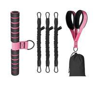 Fascia di Resistenza a Pedale con Maniglia Set Cinghie Elastiche Yoga