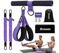 Fascia di resistenza a pedale, per addominali, con impugnatura, attrezzi da allenamento per la casa, corda elastica multifunzione, per fitness, dimagrimento, allenamento, yoga