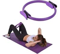 Fascia di resistenza da 38,1 cm, anello magico per pilates, dimagrante e tonificante, stringe cosce, addominali e gambe, attrezzatura per allenamento a casa, palestra, yoga e pilates (viola)
