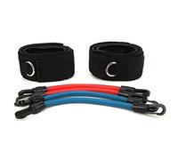 Fascia di resistenza in lattice, fascia per l’allenamento della forza regolabile e antiscivolo per la potenza delle gambe, il taekwondo e la preparazione atletica, con 4 corde di