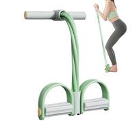 Fascia di resistenza per pedale, 4 tubi, pedale elastico, corda di trazione con manici, multifunzionale, per allenamento di tutto il corpo, casa, yoga, stretch, donna, uomo, principianti, anziani