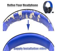 Fascia di Ricambio per Cuffie Wireless Sony PS3 PS4 7.1 Gold - Blu