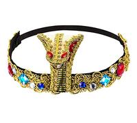 Fascia di Serpente Egiziano per Adulti Fantastici Accessori Egiziani Diadema Egizio Copricapo di Cobra d'Egitto per Donne Ragazze Costumi di Halloween Oro
