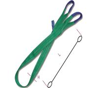 Fascia di sollevamento Braca con asole WD60 2 Ton verde L= 6 metri COBRA