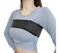 Fascia di sostegno del seno ad alto impatto, senza rimbalzo, cinghia del reggiseno post-chirurgico, reggiseno sportivo extra regolabile, fascia grande stabilizzatore del seno, nero, Prossoefinito