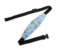 Fascia di supporto per la testa del bambino Cintura di sicurezza regolabile per il collo del seggiolino auto Poggiatesta per dormire per bambini Blu