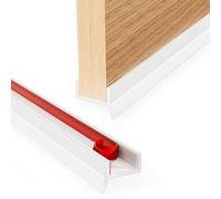 Fascia di Tenuta in Gomma Flessibile Autoadesiva per Porte, Isolante Antispiffero per Porte d'Ingresso, Nastro Paraspifferi per Pannelli da 15-17mm per Porte di Cucina e Zoccoli (Bianco 2,5m)