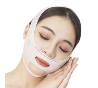 Fascia dimagrante per il viso, maschera per il mento senza tracce, riutilizzabile, con V Líne, per donne, riduce il doppio mento e le pieghe naso-labiali,