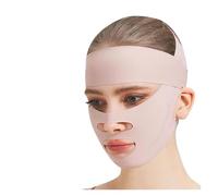 Fascia Doppio Mento Donna 2 pezzi Fascia dimagrante for il viso da donna Cintura di sollevamento V Line Shaper Guancia Mento Sollevamento Cinghia Doppio Tenditore Slim(Color 2)