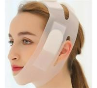 Fascia Doppio Mento Donna Fascia di supporto facciale regolabile - Sottogola antiscivolo riutilizzabile for un delicato contorno della mascella e una pelle confortevole(White)