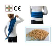FASCIA DORSALE TERMICA -Blu- Riscaldante con Noccioli di Ciliegia per Collo, Spalle, Schiena, Addominale, Cervicale, Lombare, Scaldacollo, Antistress, Effetto Massaggiante, Riscaldabile in Microonde