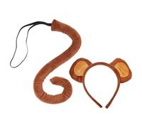 Fascia e coda di scimmia: set costume tuta accessorio cosplay animale per performance | costume per ragazzi e ragazze, fasce di carnevale, cosplay, costume scimmia, pacchetto, usu