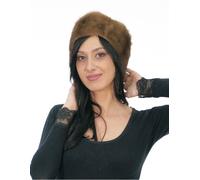 Fascia e scaldacollo in pelliccia di visone gold con elastico a chiusura alta...