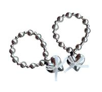 Fascia elastica a forma di cuore argentata, accessorio per capelli comodo, per uso quotidiano e per feste