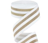 Fascia elastica a righe dorate metallizzate, 40 mm di larghezza, 4,5 m, nastro elasticizzato nero, confortevole, con strisce glitterate, fascia per cintura, cucito, progetti artigianali, fettucce,