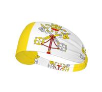 Fascia elastica con bandiera del Vaticano, fascia elastica per esercizi di fitness, yoga, ciclismo, sport all'aria aperta, fascia elastica per assorbire il sudore,