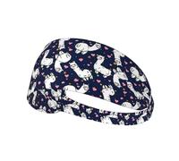Fascia elastica con stampa a forma di cuore rosa cammello, compatibile con casco, per escursionismo, ciclismo, corsa, allenamento all'aperto
