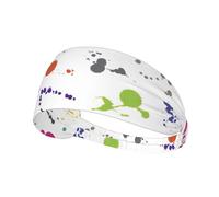 Fascia elastica con stampa astratta di schizzi di vernice per donne e uomini, copricapo da corsa, per esercizi all'aperto, idea regalo