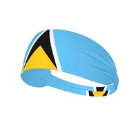 Fascia elastica con stampa bandiera di Santa Lucia - Fascia per la testa sportiva alla moda per yoga, corsa, ciclismo, palestra, tennis