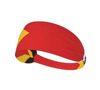 Fascia elastica con stampa della bandiera di Timor Est, ideale per corsa, tennis, yoga e fitness indoor