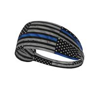 Fascia elastica con stampa di bandiera americana, sottile, blu, compatibile con casco, per escursionismo, ciclismo, corsa, allenamento