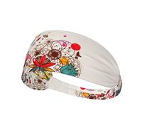 Fascia elastica con stampa floreale colorata e farfalla, compatibile con casco, per attività all'aperto, escursionismo, ciclismo, corsa e allenamento