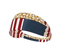 Fascia elastica con stampa popcorn per donne e uomini, fascia per il sudore accessorio per palestra all'aperto regalo