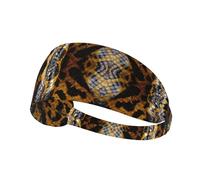 Fascia elastica con stampa serpente giallo, compatibile con casco, per escursionismo, ciclismo, corsa, allenamento all'aperto
