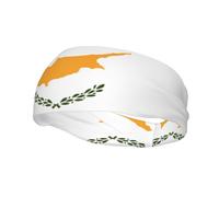 Fascia elastica da basket, bandiera di Cipro, unisex, sportiva, corsa, ciclismo, yoga, fitness, assorbe il sudore,