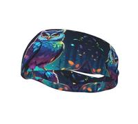 Fascia elastica da basket, con gufo, unisex, per sport, corsa, ciclismo, yoga, fitness, assorbe il sudore,