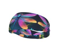 Fascia elastica da basket, Glow Dragonfly unisex, fascia sportiva per sport, corsa, ciclismo, yoga, fitness, assorbe il sudore,