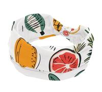 Fascia elastica da donna Hello Summer con ananas e anguria, ampia fascia per capelli antiscivolo, fascia per il sudore per yoga, palestra, corsa, fitness, sport