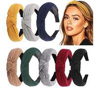 Fascia elastica da donna, turbante incrociato, tinta unita, vintage, accessorio per capelli per lo sport quotidiano e il fitness