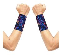 Fascia elastica di supporto per il polso con pappagallo tropicale, compressione per il polso, fascia antisudore, 1 paio per uomo e donna, 3,15 x 5,1 pollici.