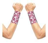 Fascia elastica di supporto per il polso con pappagallo tropicale, compressione per il polso, fascia antisudore, 1 paio per uomo e donna, 3,15 x 5,1 pollici.