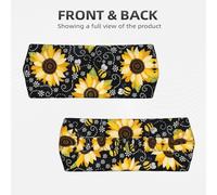 Fascia elastica elastica con stampa di api girasole, morbida, traspirante, ideale per calcio, palestra, ciclismo