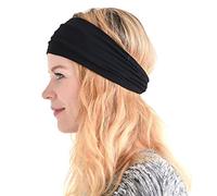 Fascia Elastica Fitness Con Nodo Unisex, Accessori Palestra Donna E Uomo, Tergisudore Tennis & Padel, Fasce Palestra Hair Band Nero