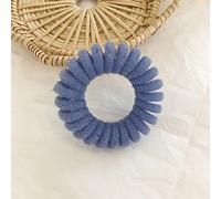 Fascia elastica for capelli, filo for telefono lavorato a maglia, corda for capelli, accessori for capelli da donna, fascia in gomma, elastici for capelli a forma di spirale(Dark Blue)