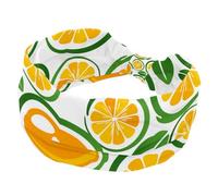 Fascia elastica larga arancione, fasce per capelli da donna, turbante antiscivolo, fascia per capelli per yoga, allenamento, morbida bandana per capelli