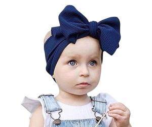 Fascia elastica morbida con nodo, comoda fascia per bambini, realizzata a mano, per compleanni, baby shower, Natale, fotografia di famiglia