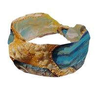 Fascia elastica per capelli antiscivolo, da donna, estiva, con stelle marine, spiaggia, fascia per il sudore, fascia per il sudore, fascia per la testa per yoga, allenamento, sport, palestra, corsa