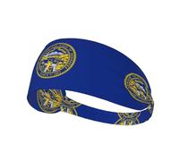 Fascia elastica per capelli con bandiera del Nebraska, antiscivolo, traspirante, per donne e uomini, per palestra, corsa, yoga, tennis