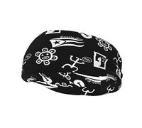 Fascia elastica per capelli con bandiera del Porto Rico, per uomini e donne, fascia per il sudore sportiva portoricana per allenamento, yoga, palestra, corsa