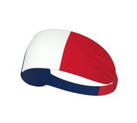 Fascia elastica per capelli con bandiera nazionale francese, traspirante, per uomo e donna, ideale per sport come corsa, calcio, yoga e ciclismo.