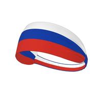 Fascia elastica per capelli con bandiera russa, antiscivolo, traspirante, per donne e uomini, per palestra, corsa, yoga, tennis