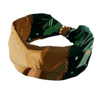 Fascia elastica per capelli con bradipo sull'albero di Natale, per donne, sport, turbante, morbida, annodata, fascia per capelli per yoga, allenamento quotidiano